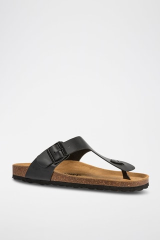 $Sandales en cuir - Noir