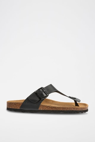 $Sandales en cuir - Noir