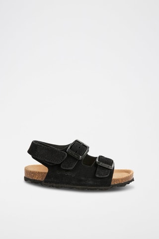 $Sandales en nubuck Noir