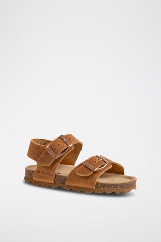 $Sandales en nubuck Camel