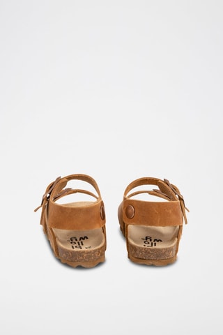 $Sandales en nubuck Camel