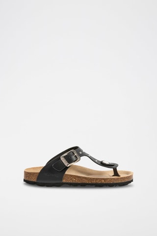 $Sandales en cuir Noir