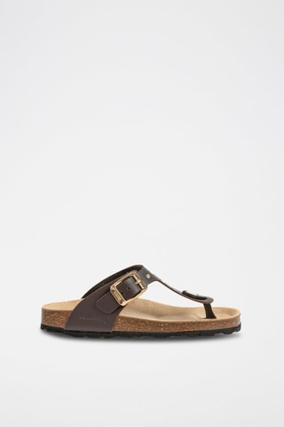 $Sandales en cuir Marron 