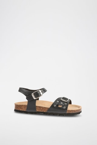 $Sandales en cuir Noir