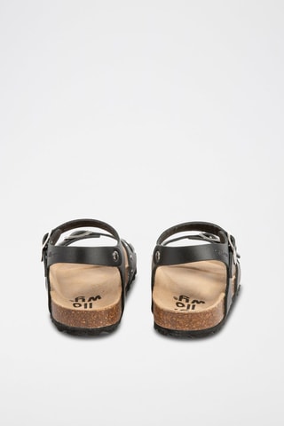 $Sandales en cuir Noir