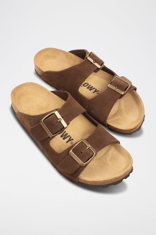 $Mules en nubuck - Marron