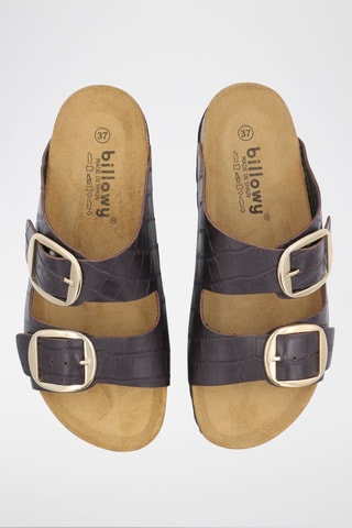 $Mules en cuir Rosso - Marron foncé