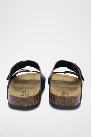 $Mules en cuir Rosso - Marron foncé
