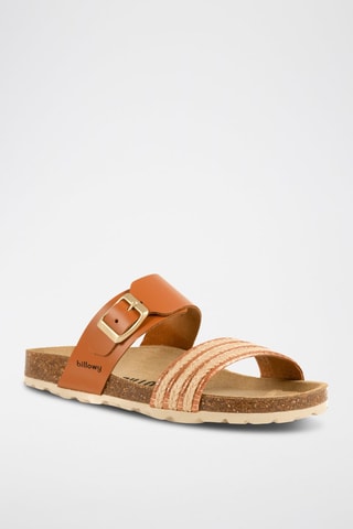 $Mules en cuir - Camel