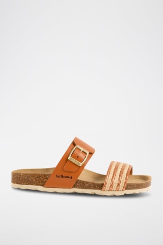 $Mules en cuir - Camel