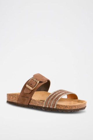 $Mules en nubuck - Marron