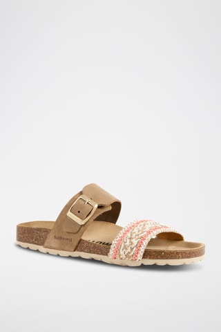 $Mules en nubuck - Marron clair