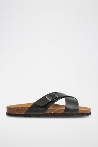 $Mules en cuir - Noir
