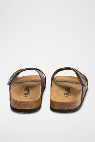 $Mules en cuir - Marron foncé