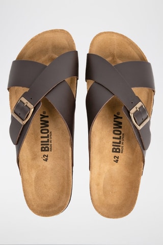 $Mules en cuir - Marron foncé