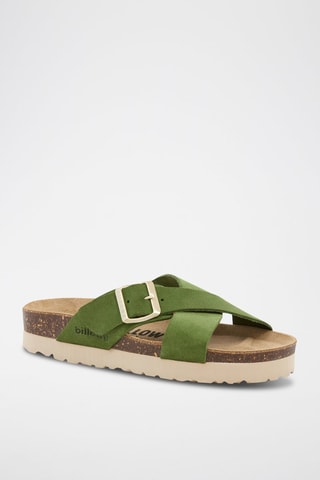 $Mules en nubuck - Vert