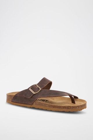 $Sandales en cuir - Marron