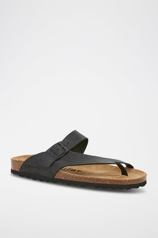 $Sandales en cuir - Noir