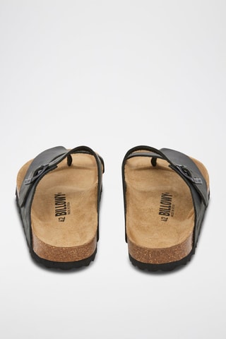 $Sandales en cuir - Noir