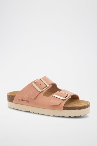 $Mules en cuir - Rose