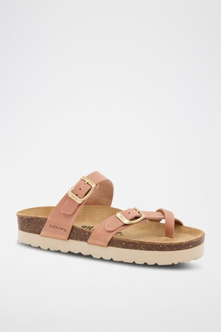 $Sandales en cuir - Rose