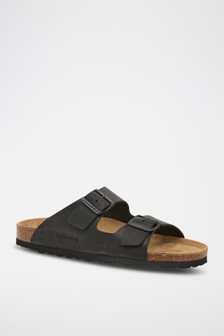 $Mules en cuir - Noir