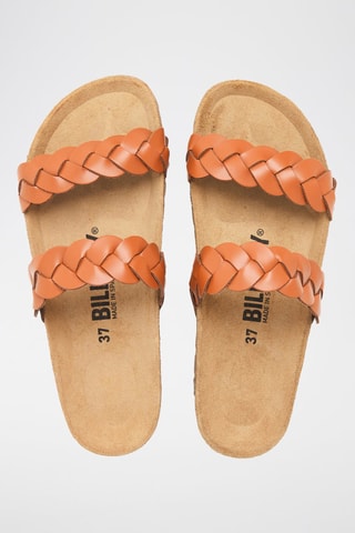 $Mules en cuir - Camel