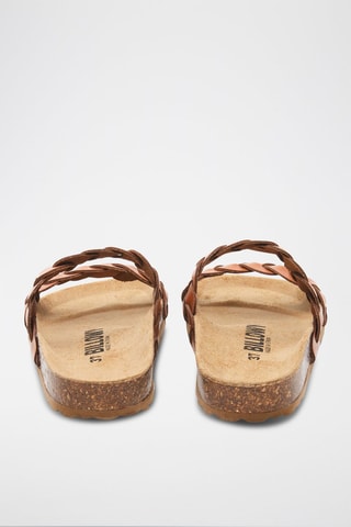 $Mules en cuir - Camel