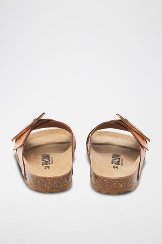 $Mules en cuir - Camel