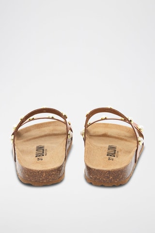 $Mules en cuir - Camel