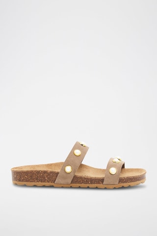 $Mules en nubuck - Marron clair