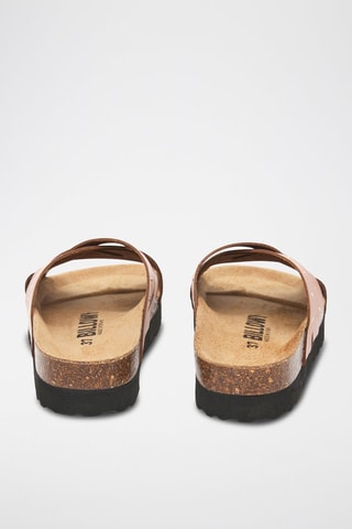 $Mules en cuir - Camel