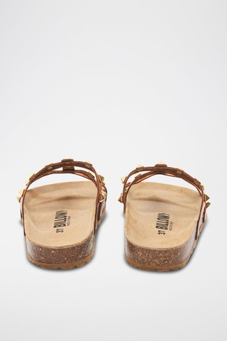 $Mules en cuir - Camel