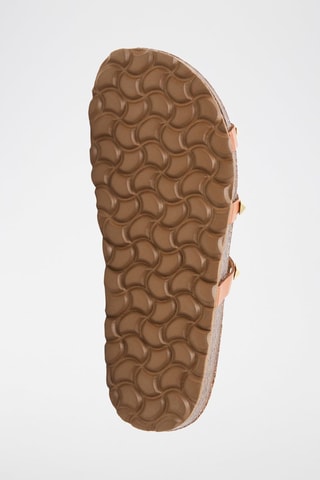 $Mules en cuir - Camel