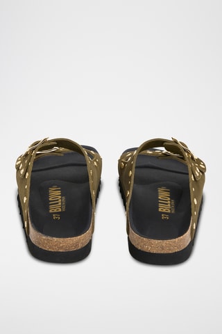 $Mules en cuir - Kaki