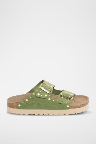 $Mules en cuir - Vert