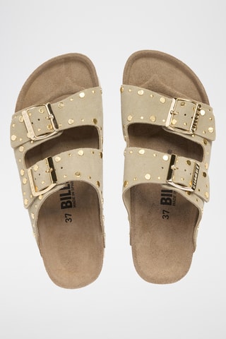 $Mules en cuir - Kaki