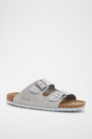 $Mules en nubuck - Gris