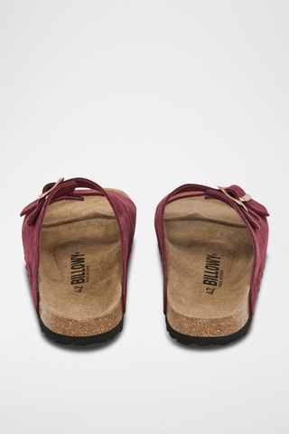 $Mules en nubuck - Rouge