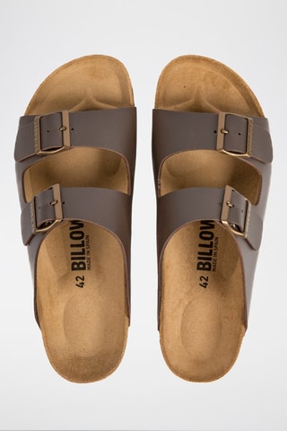 $Mules en cuir Marron foncé