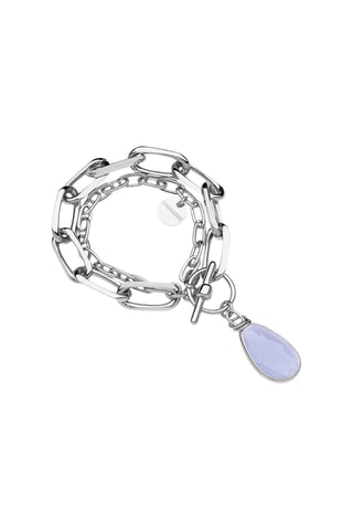$Bracelet multi-rangs Stones - Plaqué argent