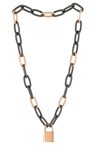$Collier Padlock - Plaqué or rose