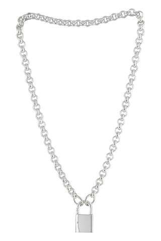 $Collier Padlock - Argenté