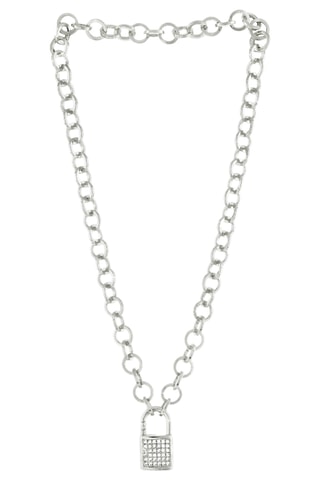$Collier Padlock - Zircons