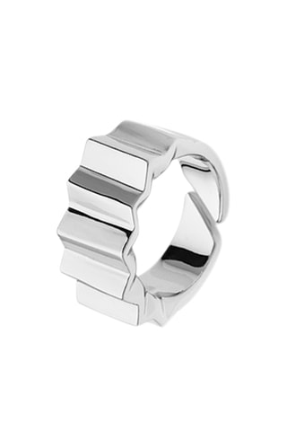 $Bague Plisse - Plaqué argent