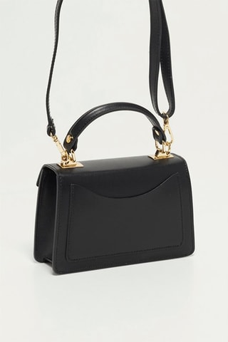 $Sac à main en cuir Leah - Noir