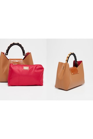 $Sac à main en cuir Ana - Camel