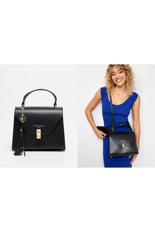 $Sac à main en cuir Set Hugo - Noir