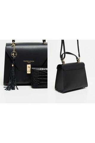 $Sac à main en cuir Set Hugo - Noir