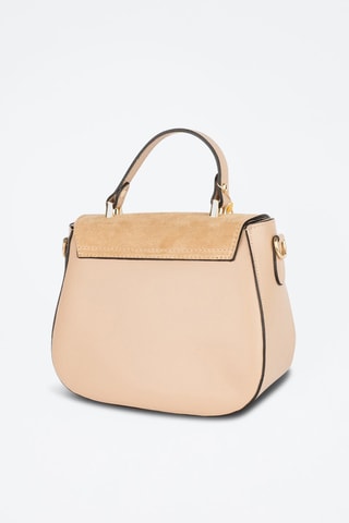 $Sac à main en cuir Mina - Beige